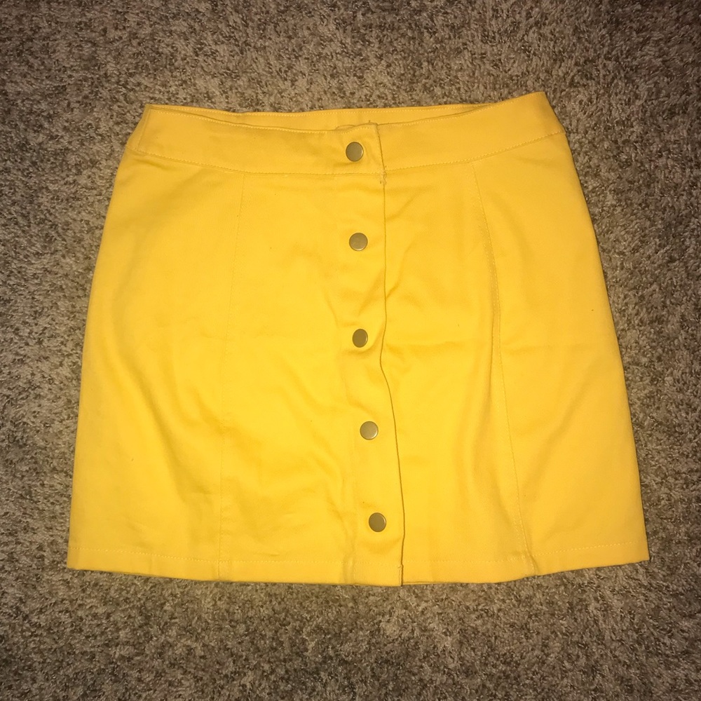 Yellow jean skirt
